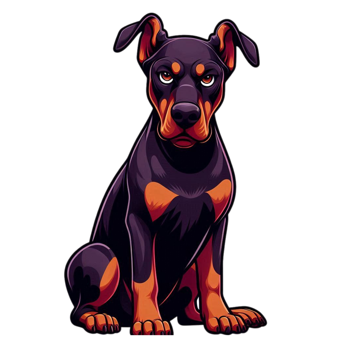 Doberman Premium Dog Sticker