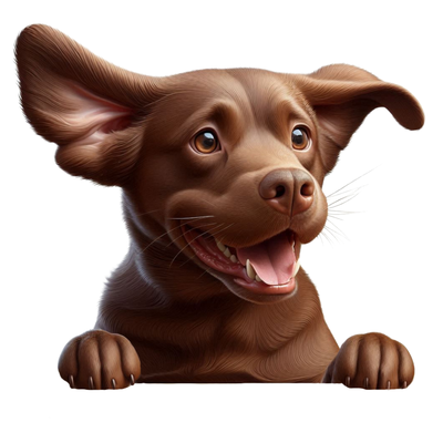 Chocolate Labrador Retriever Premium Dog Sticker by Unknown