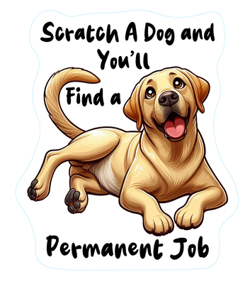 Golden Retriever Premium Dog Sticker by Unknown