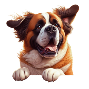 Saint Bernard Premium Dog Sticker
