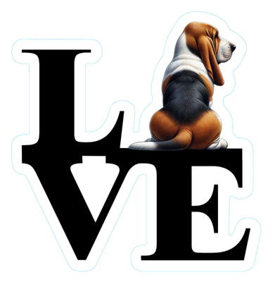 Basset Hound Premium Dog Sticker