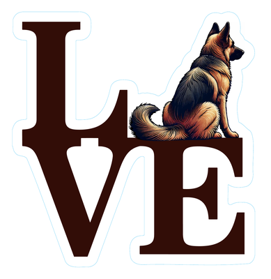 German Shepherd Premium Dog Sticker